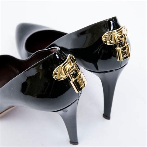 louis vuitton black heels with strap|louis vuitton black high heels.